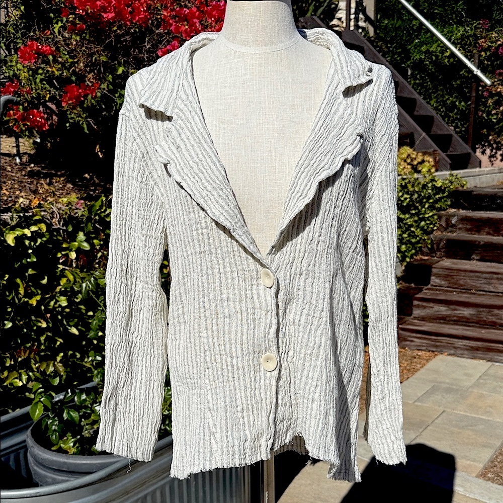 Bodil lagenlook lightweight woven linen jacket